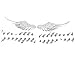 Generic Pair 3D Wings Car Auto Emblem Badge Decals Metal Sticker Silver-14011307MG RS.680.00
