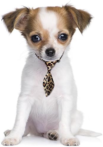 Wild Animal Leopard Skin Spots Print Fancy Dress Cute Pet Dog Cat Mini Neck Tie