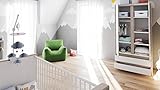 Babyzimmer Kinderzimmer Komplettset Nandini Set 1 in Weiß matt mit Blenden in Weiß Hochglanz - 5