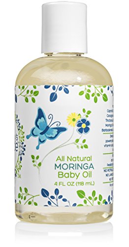 Hipoalergénico, totalmente natural, aceite de Moringa para bebé Mummy's Miracle, no grasiento, sin parabenos, recomendado por pediatras, 118 ml.