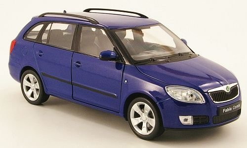 Preisvergleich Produktbild Skoda Fabia II Combi, blau, 0, Modellauto, Fertigmodell, Welly 1:24