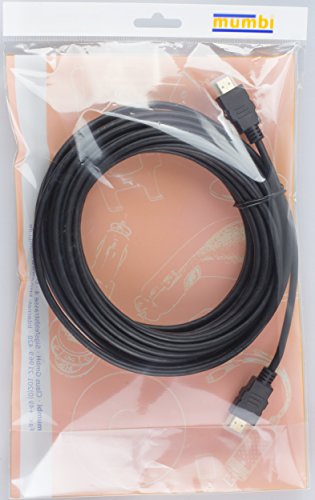 mumbi HDMI Kabel 10 Meter (vergoldet, doppelte Abschirmung, 1080p, HDMI 1.3b konform, Full-HD) - 7