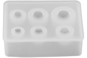 Fenteer Stampi in Silicone per Resina per Bracciali Palla Rotonda Orecchini Ciondoli Strumenti Fai da Te - 6 Palle