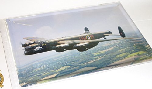World War Bomber Command Avro Lancaster Tin Metal Plate Picture Sign