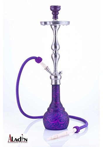 Aladin Origins Istanbul 77 cm Shisha Schlauch Wasser Pfeife Hookah Schraub robust, W513, Farbe lila - pink