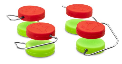 Dreamfarm Chobs, Anti-Rutsch Schneidebrettfüße, Meat Red und Veg Green (rot und grün) - 5