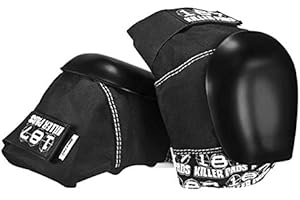 187 KILLER PADS 187 Rodillera Pro Negro/Blanco con Recap Negro (S)