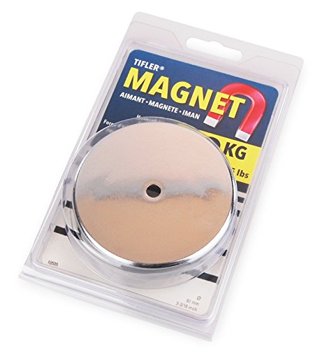 Rundmagnet 81 x 10 mm bis 43 kg, 1 Stück, Starker Magnet rund, verchromt - 3