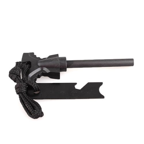 TOMOUNT Outdoor Magnesium Feuerstarter Anzünder Zündstahl Feuerstahl mit Eisenkratzer - 3