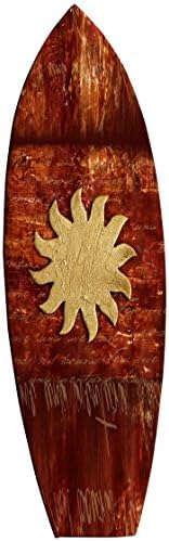 cuzzco sfas15021 – Wooden Table in the form of Surfboard, 35 x 120, Multi-Colour