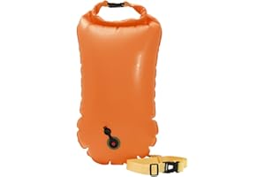 IKOPFLN Boa da Nuoto 15L con Sacca Impermeabile – 2 in 1 Galleggiante con Cintura Regolabile – Ideale per Nuoto in Acque Libere, Triathlon, Kayak, Surf e Snorkeling