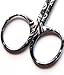 TRiMEDiX Professional Curved Nail & Cuticle Scissor (Black/Silver Floral Print)
