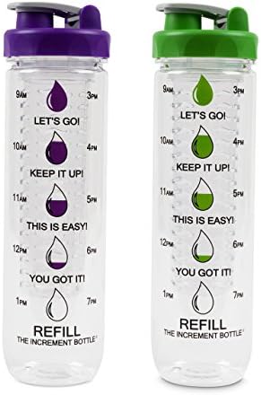 The Increment Bottle Polygon Infuser (Double Pack, Green & Purple)