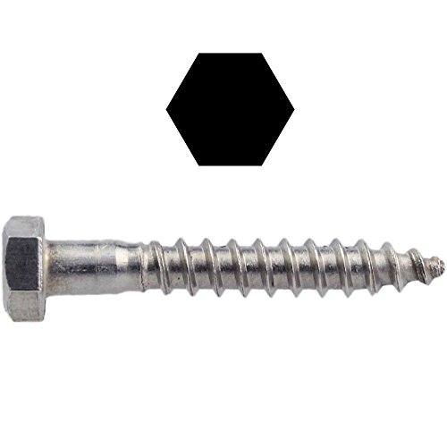 Preisvergleich Produktbild D´s Items® / Schlüsselschrauben - 7x70 - DIN 571 - Edelstahl A2 - [10 Stück] - / Wiener Schrauben / Holzbauschrauben / Sechskant-Holzschrauben V2A