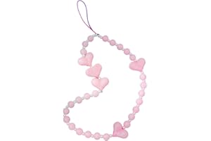 SCJJZ handykette perlen,handyanhänger,phone charm,handykette,handschlaufe,Rosa Handykette Mode einfaches Handy hängendes Kettenabzugsband weibliches Schlüsselabzugsband