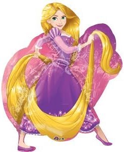 31" Supershape Princess Rapunzel balloon delivered inflated in a box with Free Delivery