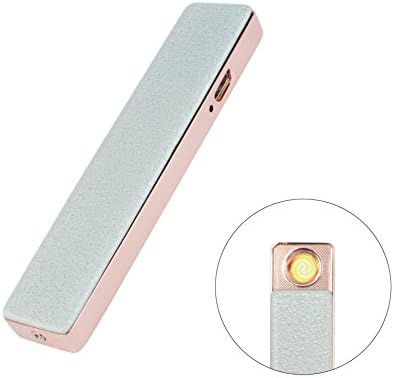 Ookami - Premium-Quality Rechargeable USB Electric Lighter - Environmentally-Friendly, Flameless, No Gas Lighter with Power Cable silver