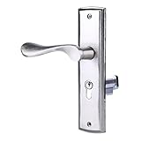  Tirador de Puerta con Llaves Cerradura Manilla Interior de Aluminio Manija de Puerta Duradera Seguridad para Hogar Socialme-eu