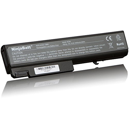 NinjaBatt Laptop-Akku für HP 486296-001 482962-001 TD06 HSTNN-UB69 EliteBook 8440p 6930p ProBook 6550b 6450b 6530b HSTNN-UB68 6730b HSTNN-IB69 HSTNN-CB69 – High Performance [6 Zellen/4400mAh/48wh] - 2