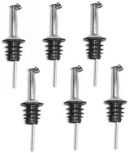 Honbay 6PCS Olive Oil Liquor Wine Free Flow Bottle Pourer Dispenser Spout Stainless Steel by Gocomcom