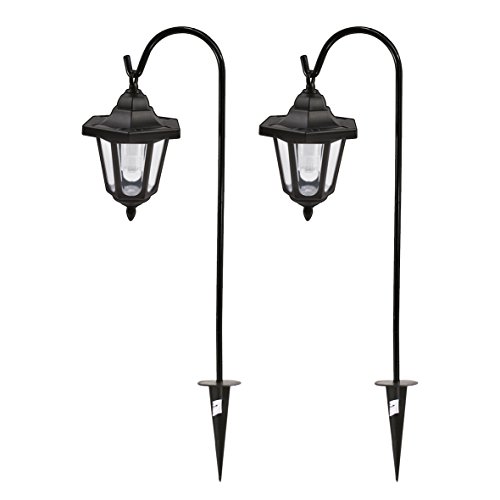 Benross GardenKraft 18240 Solarlaterne für Garten Metall Hirtenstab 2 Stück - 3
