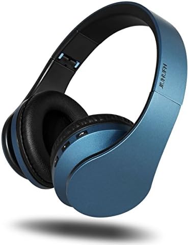 JIUHUFH Bluetooth Headphones On Ear, Wireless Headsets Foldable Stereo with Mic, Micro SD/TF/FM radio/Hands-Free Calling, Wireless and Wired Headphones for iPhone Android Phones/TV/PC/Mac, etc.