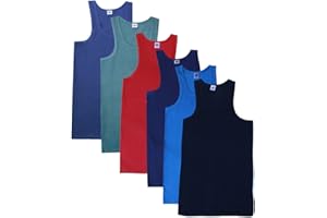 ASRL Pack of 6 Men's Vest Black White and Assorted Classic Style Top 100% Rich Cotton Vest and Assorted S,M,L,XL,XXL.