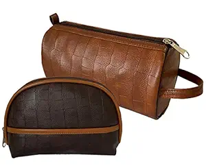 SNDIA 2-Set Toiletry Travel Bags Shaving Kit Pouch for Men and Women