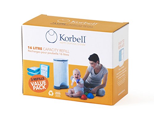 Korbell Recharges biodégradables poubelle STANDARD 16L X3