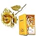 Produktbild kdlinks® 24 K 15,2 cm Gold Folie Rose, Best Valentine 's Day Geschenk, Handarbeit und Last Forever. – 50% größere Rose Flower + Gratis Grußkarte