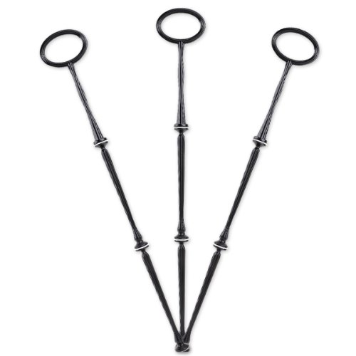 3 Set schwarz Oval Metallstange Mittellochausstech 2 bis 3 Etage für Hochzeitstorte Etagere Tortenständer Tortenhalter Torten