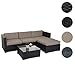 Produktbild Poly-Rattan-Garnitur Brindisi, Gartengarnitur Sitzgruppe Lounge-Set ~ braun, Kissen beige