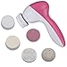 Discoball 6 in 1 Waterproof Electric Deep Facial & Body Skin Cleansing Brush Spa Massager