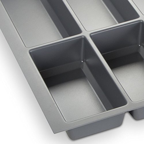 ORGA-BOX® IV UNIVERSAL zuschneidbarer Besteckeinsatz Besteckkasten silbergrau für 60er Schublade (473,5 x 526 mm) - 3