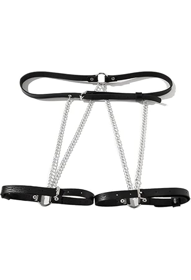 Harnais Punk En Cuir PU Pour Femme - Chaînes Réglables Taille Et Cuisse - Style Gothique Fête Boîte De Nuit