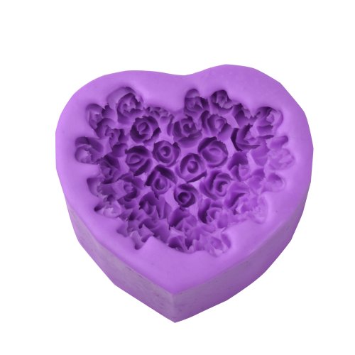 3D Herz SILIKON ROSE AUSSTECHER Ausstechform fuer Marzipan Fondant Tortendeko Seife Form - 2