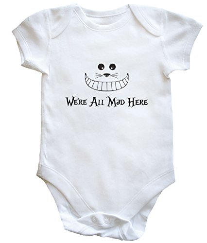 HippoWarehouse WE'RE ALL MAD HERE baby vest boys girls