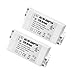 Price comparison product image Yayza! 2-Pack Premium IP44 12V 2A 24W Low Voltage LED Driver Transformer AC DC Switching Power Supply