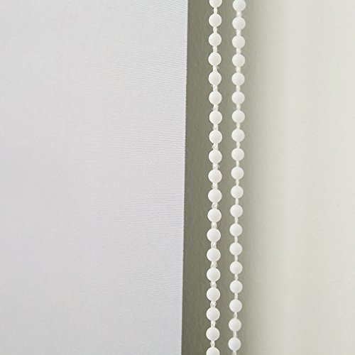 Kinlo Klemmrollo Thermo Rollo blickdicht Rollos Verdunkelungsrollo mit Klemmträgern für Fenster ohne Bohren ( 100 *230 cm weiss) - 4