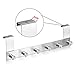 Produktbild qobobo® Türgarderobe Türhaken Edelstahl ohne Bohren Garderobe für Tür mit 6 Haken Edelstahlhaken Handtuchhalter Schublade Rostfrei für Küche, Bad & Flur (Für tür mit 20 mm dick)