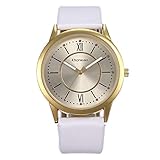 Knowin Uhren Unisex Analoge Japanisch Quarzwerk Business Kleid Uhr mit Leather Armband Legierung Blau Uhr Ultra flach Slim Uhr mit 40mm Khorasan Einfach Großes Zifferblatt Mode Klassisch Uhr