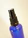 Pack of 2 x 50ml Blue Glass York Bottle with BLACK Atomiser/Sprayer Cap.