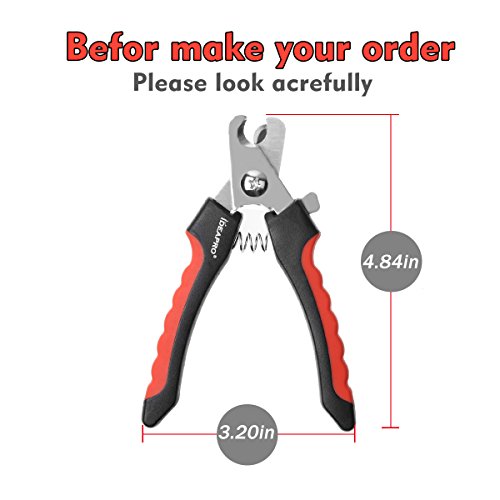 IDEAPRO-Pet-Nail-Clippers-Dog-Cat-Grinder-Trimmer-with-Quality-Sharp-Stainless-Steel-Blades-Safety-GuardPrevent-Overcutting-NailsErgonomically-designed-handle-for-maximum-grip-and-comfort