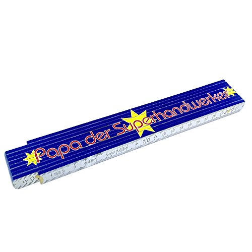 Zollstock mit Druck: Papa der Superhandwerker - Geschenk - Vater - Vatertag