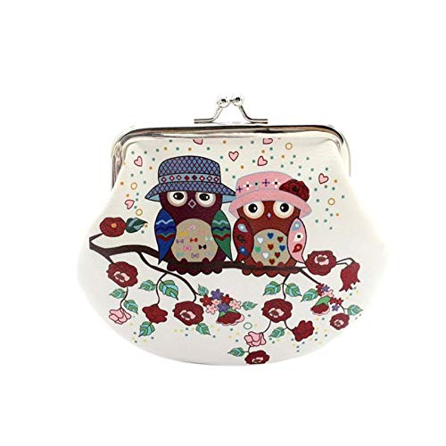 Women Lady Retro Vintage PU Leather Owl Small Wallet Hasp Purse Clutch Bag Gift