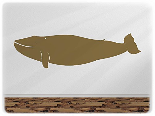 Preisvergleich Produktbild wandfabrik - Wandtattoo - 1 schöner Blauwal in gold