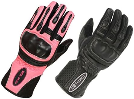 MBSmoto GLL13 Motorcycle Bike Scooter Cruiser Touring Protective Ladies Pink Gloves (X-Small)