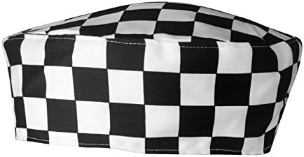 Premier Chef's Skull Cap ONE SIZE COLOUR Black/White