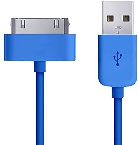 TheMax® High Speed USB 2.0 Data Sync Charging Cable Charger Lead For Apple iPhone 4 4S 3G 3GS Apple iPad 1st 2nd 3rd Generation iPod 5th Gen classic nano 1st 2nd 3rd 4th 5th 6th Gen Touch 1st 2nd 3rd 4th Generation (1 Meter, Blue)