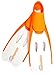 Produktbild Aquazon Schnorchelflosse, Schwimmflosse, Tauchflosse Flipper Für Kinder, Jugendliche Und Damen, Blau, Orange